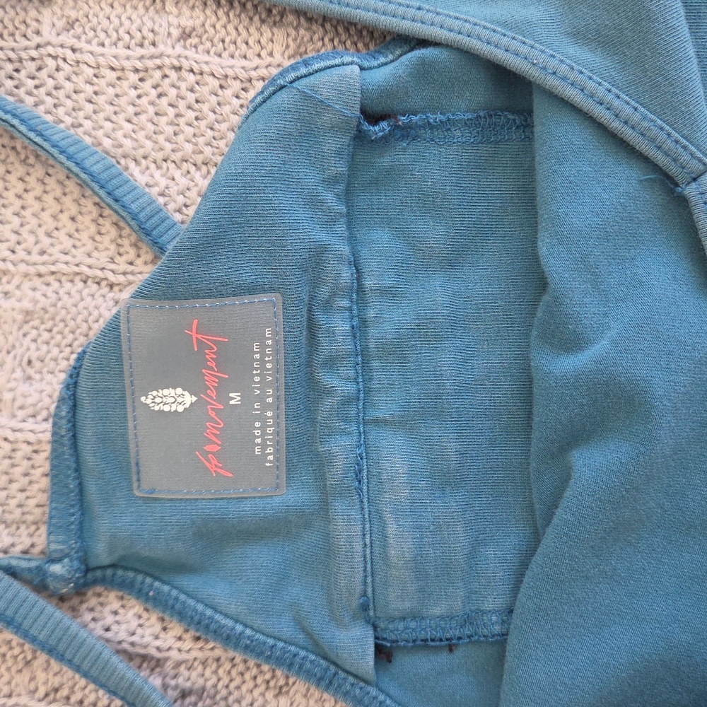 Free People Hot Shot Onesie Skyline Blue Medium - Picture 3 of 7